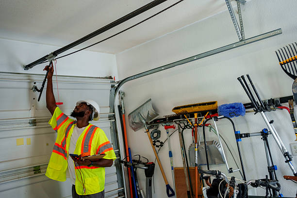 Professional Garage Door Panel Replacement technician working in Purcell, OK